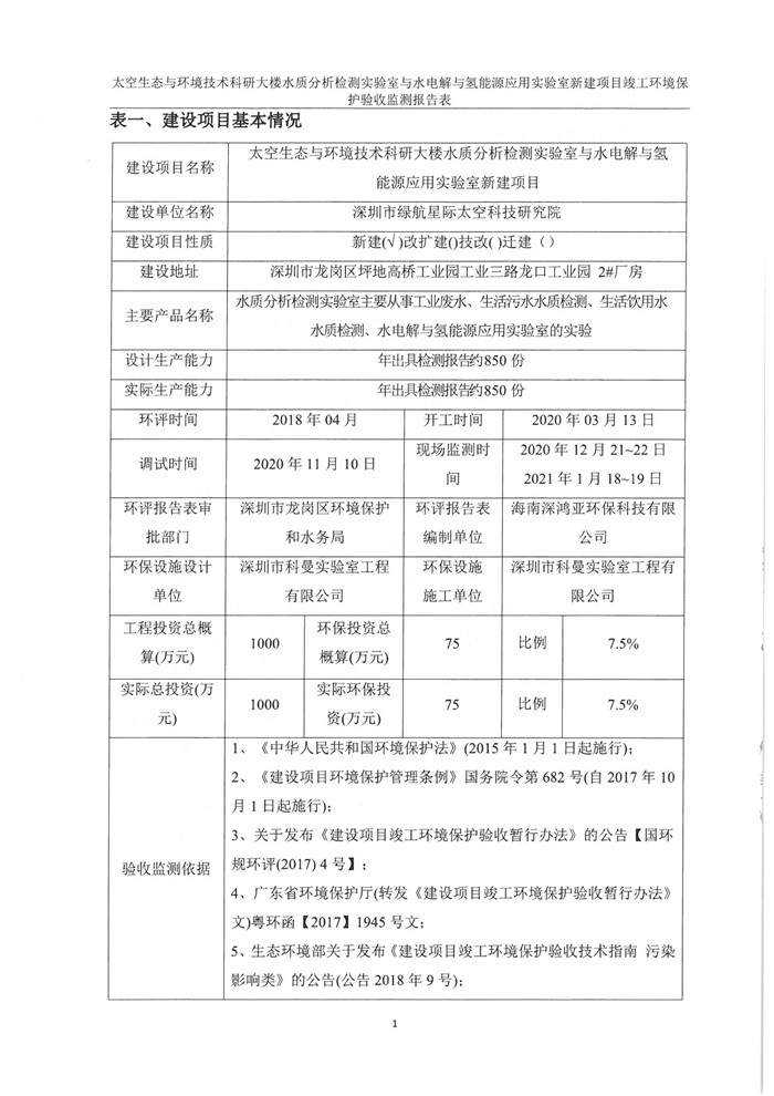 太空实验室新建项目竣工环境保护验收公示(图5)